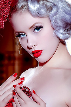 Miss Mosh in "Fetish Queen Miss Mosh in Velvet Dreams via Playboy" via Playboy