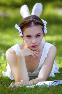 Milena Angel in "Alice In Wonderland" via Milena Angel Club